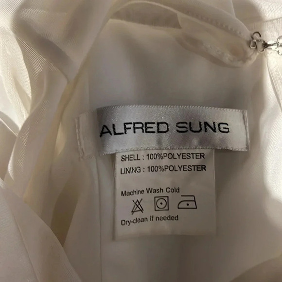 Alfred Sung White High Low Dress - Picture 4 of 13